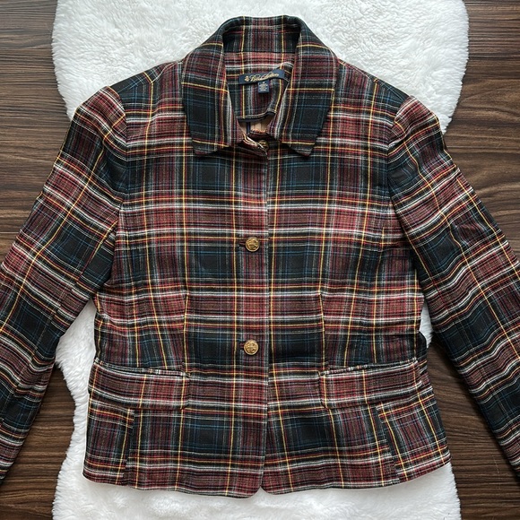 Brooks Brothers Jackets & Blazers - Brooks Brothers Plaid Light Jacket Wool Blend size 10